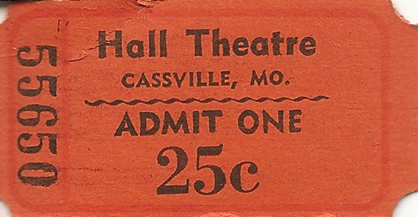 Hall Theater ticket